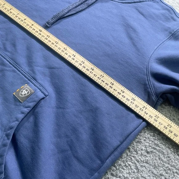 Ariat Rebar Women’s Hooded Pullover Light Blue Embroidered Large - Picture 7 of 9